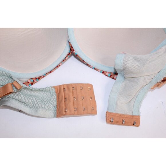 Victoria's Secret Dream Angel Bra 34DDD Green Floral Lace Push Up Padded Unwired - Picture 12 of 13